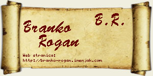 Branko Rogan vizit kartica